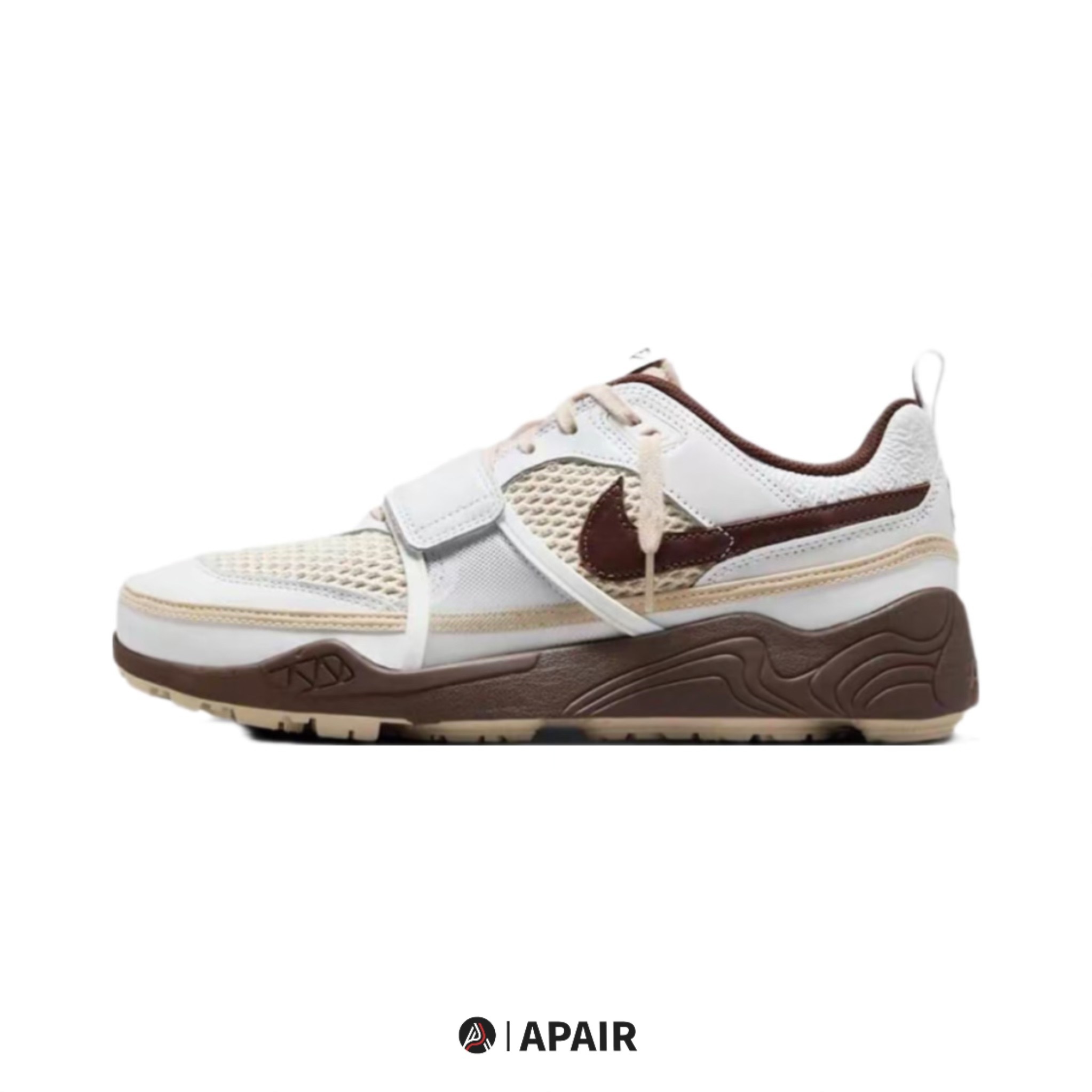 【APAIR】預購 Travis Scott x nike zoom field Jaxx "white/light chocolate" 米白 摩卡 復古鞋 聯名款 HQ3073-100