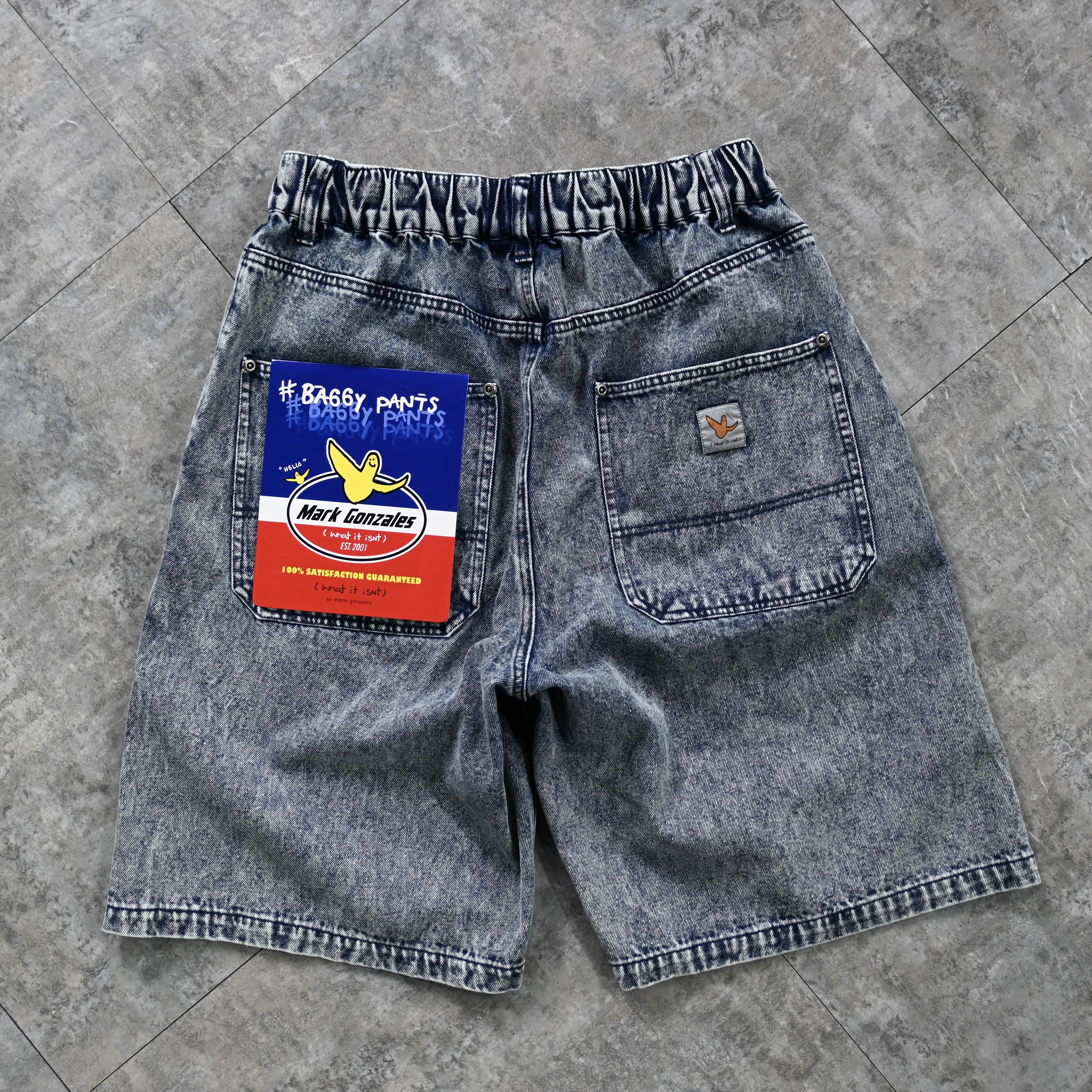 [MARK GONZALES]★24SS★GINGHAM CHECK SEERSUCKER SHORT What it isNt) ART BY MARK GONZALES Washed Skate Shorts