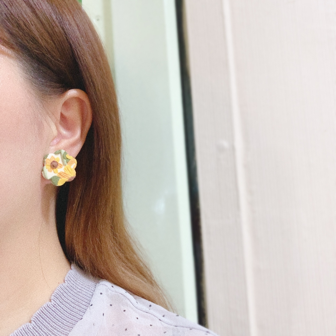 [手作家] 向日葵耳環/髮插