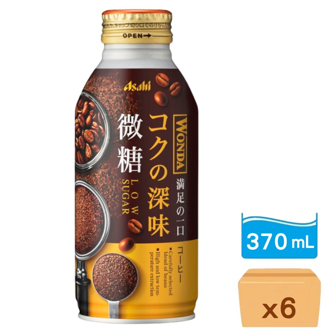 朝日Asahi - Wonda 深味 微糖咖啡 370ml x6支