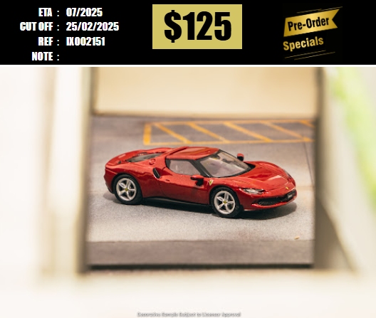 PO-$125 * IXO * 1:64 FERRARI 296 GTB 2021 English Version [OD15/02]