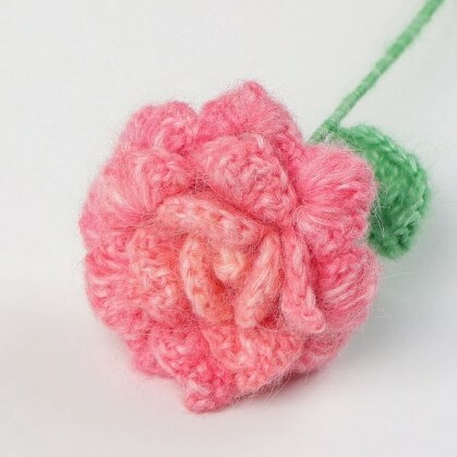 《5660》海馬毛手工針織花玫瑰