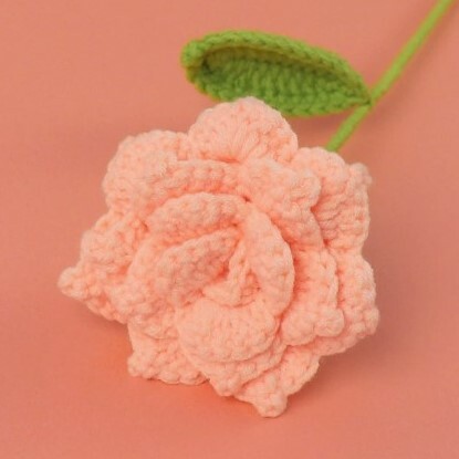 《5661》純色高級感針織尖角玫瑰