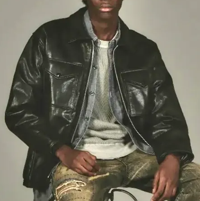 NEIGHBORHOOD 2025 S/S LEATHER PM JACKET (GOAT) - PRE ORDER ITEM (預訂中)