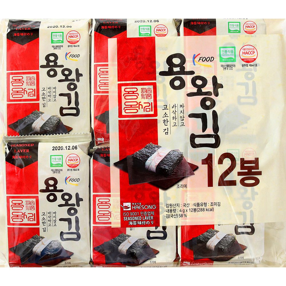 韓國 金版龍王海苔12入/袋 48g