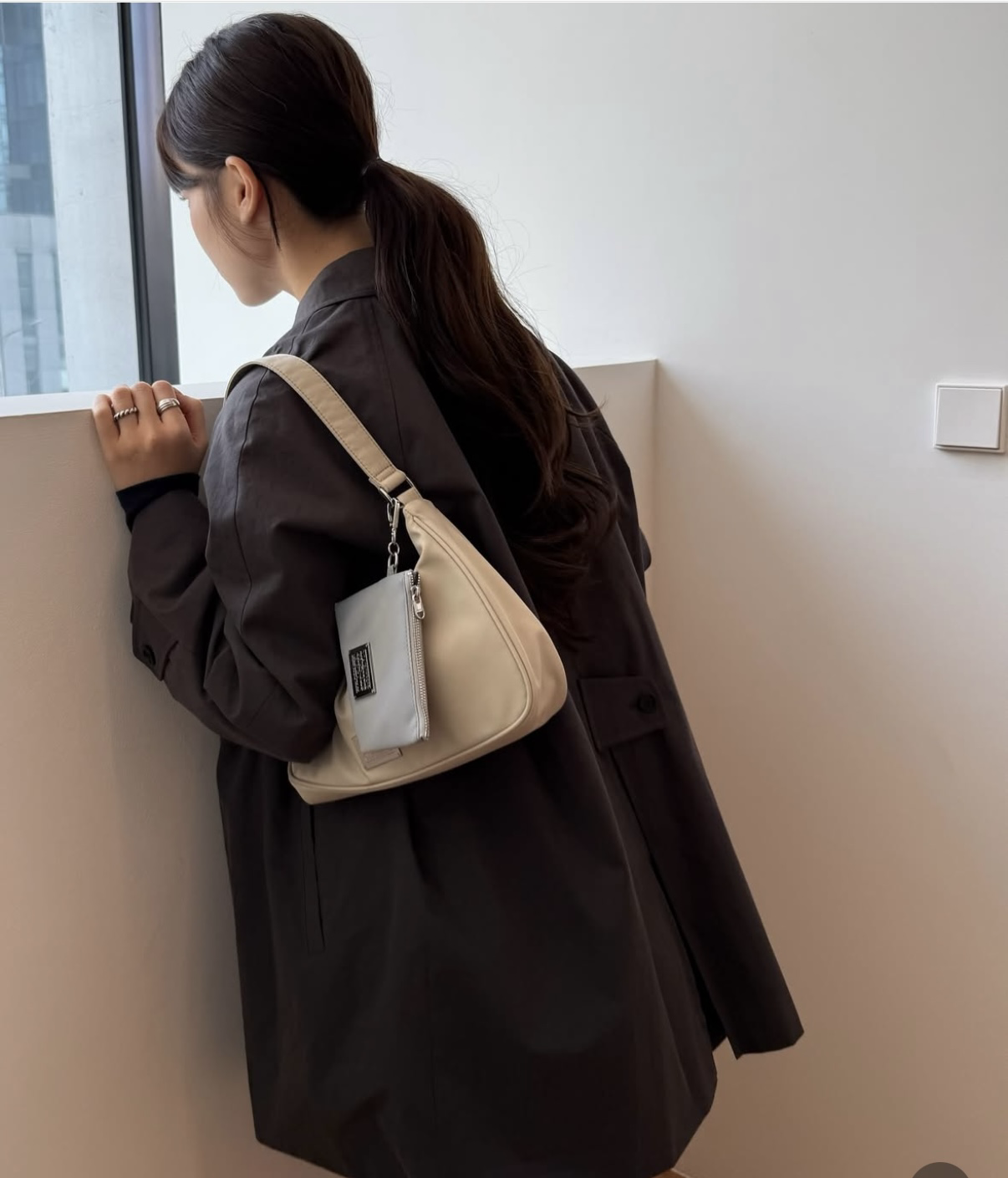 [MARITHE]★韓国人気★CLASSIC LOGO HOBO BAG CLASSIC LOGO HOBO BAG black - MARITHÉ+FRANҪOIS GIRBAUD