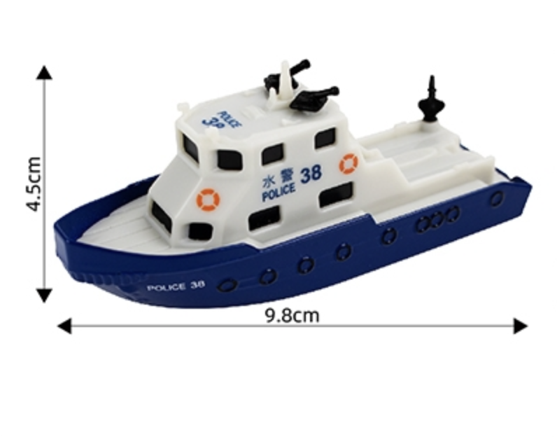 香港公共交通工具回力車系列-水警船藍色 MM071
