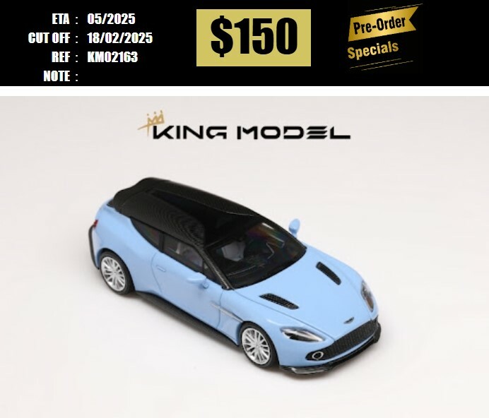 PO-$150 * KING MODEL * 1:64 ASTON MARTIN VANQUISH ZAGATO SHOOTING BRAKE BLUE [OD16/02]