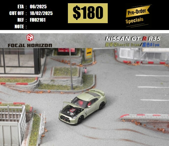PO-$180 * FH * 1:64 NISSAN GT-R R35 EMERALD GREEN [OD16/02]