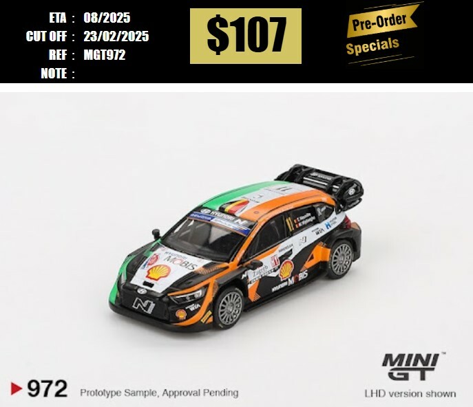 PO-$107 * MINI GT * 1:64 #972 Hyundai i20 N Rally1 #11 2023 Rally Croatia  Power Stage Winner LHD [OD16/02]