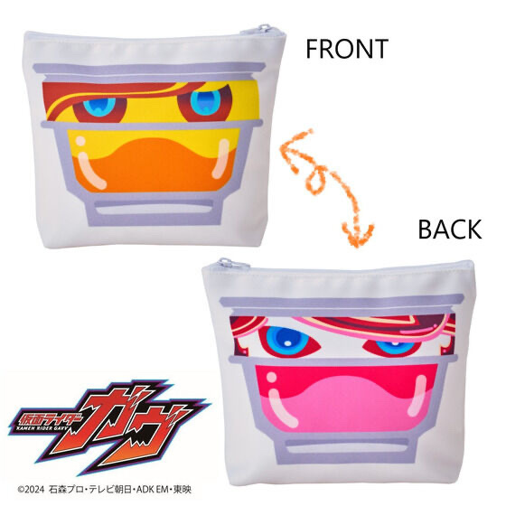 228725 Pbandai 預訂 2025/5月 仮面ライダーガヴ　ゴチゾウ柄　ポーチ【どっプリンゴチゾウ＆ぷるゼリーゴチゾウ】