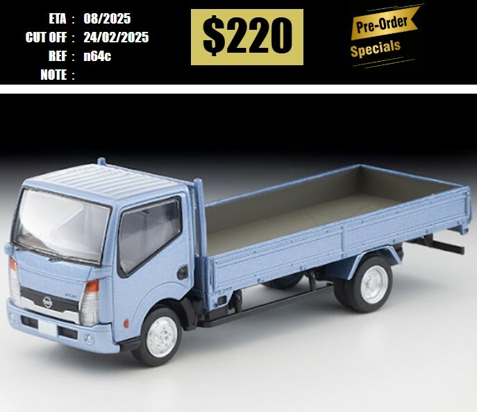PO-$220 * TOMYTEC * 1:64 LV-N64c NISSAN ATLAS (F24) Long Full Super Low CUSTOM (Blue) [OD16/02]
