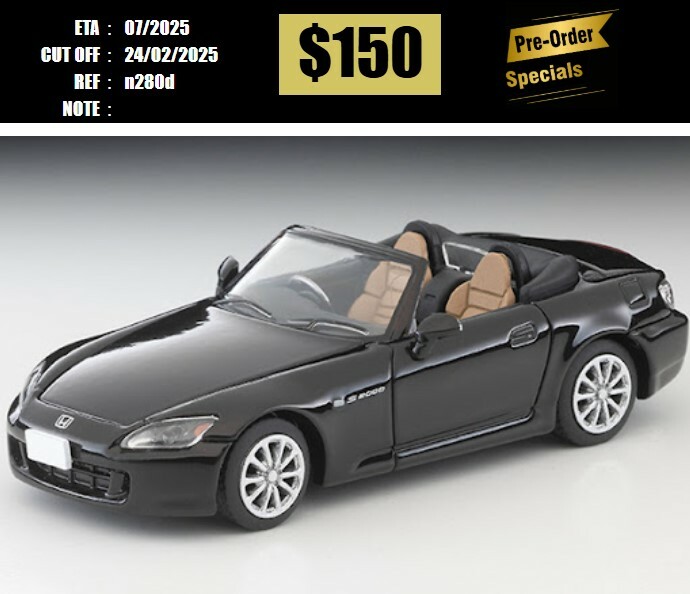 PO-$150 * TOMYTEC * 1:64 LV-N280d Honda S2000 TypeV 2006 (Dark Red) [OD16/02]