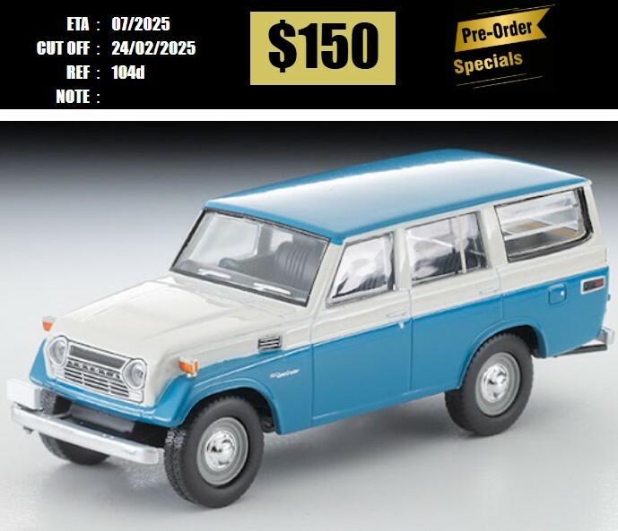 PO-$150 * TOMYTEC * 1:64 LV-104d Toyota LANDCRUISER FJ56V (White/Blue) [OD16/02]