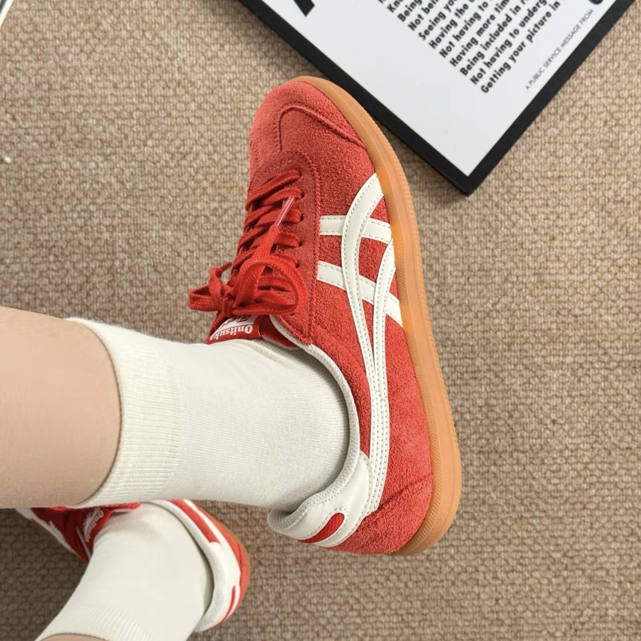 ONITSUKA TIGER TOKUTEN 紅色 焦糖底 鬼塚虎 休閒鞋 男女款 1183C254-600