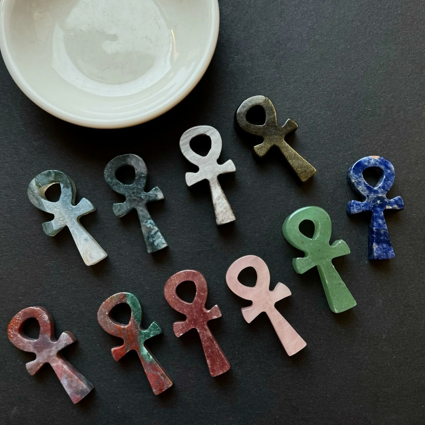 [原石] 水晶 安卡符號 保護功效圖騰