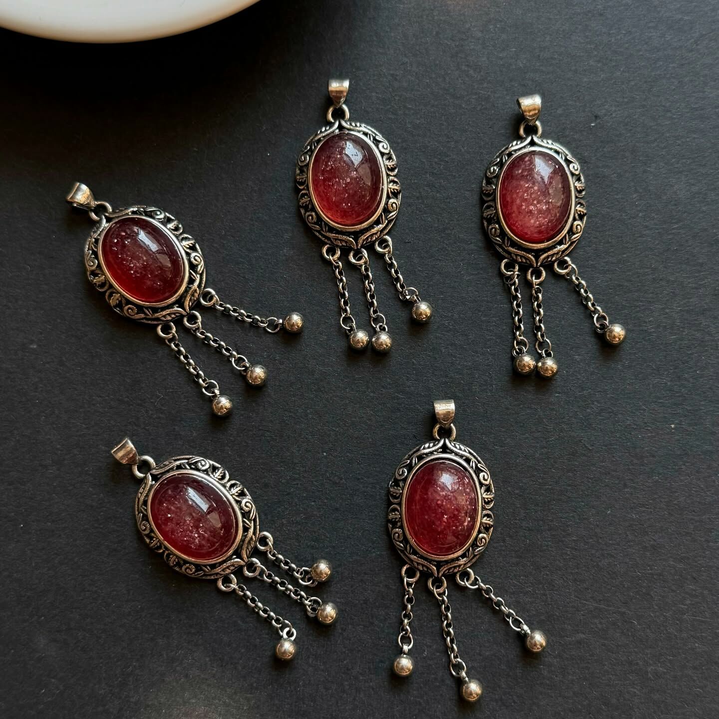 [原石] 高品 草莓晶 項鏈吊墜