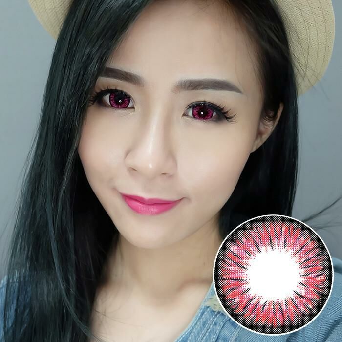 Kazzue Premier 3 Months Disposable Color Contact lens Dia 15mm 0.00 to -8.00DS (RED)