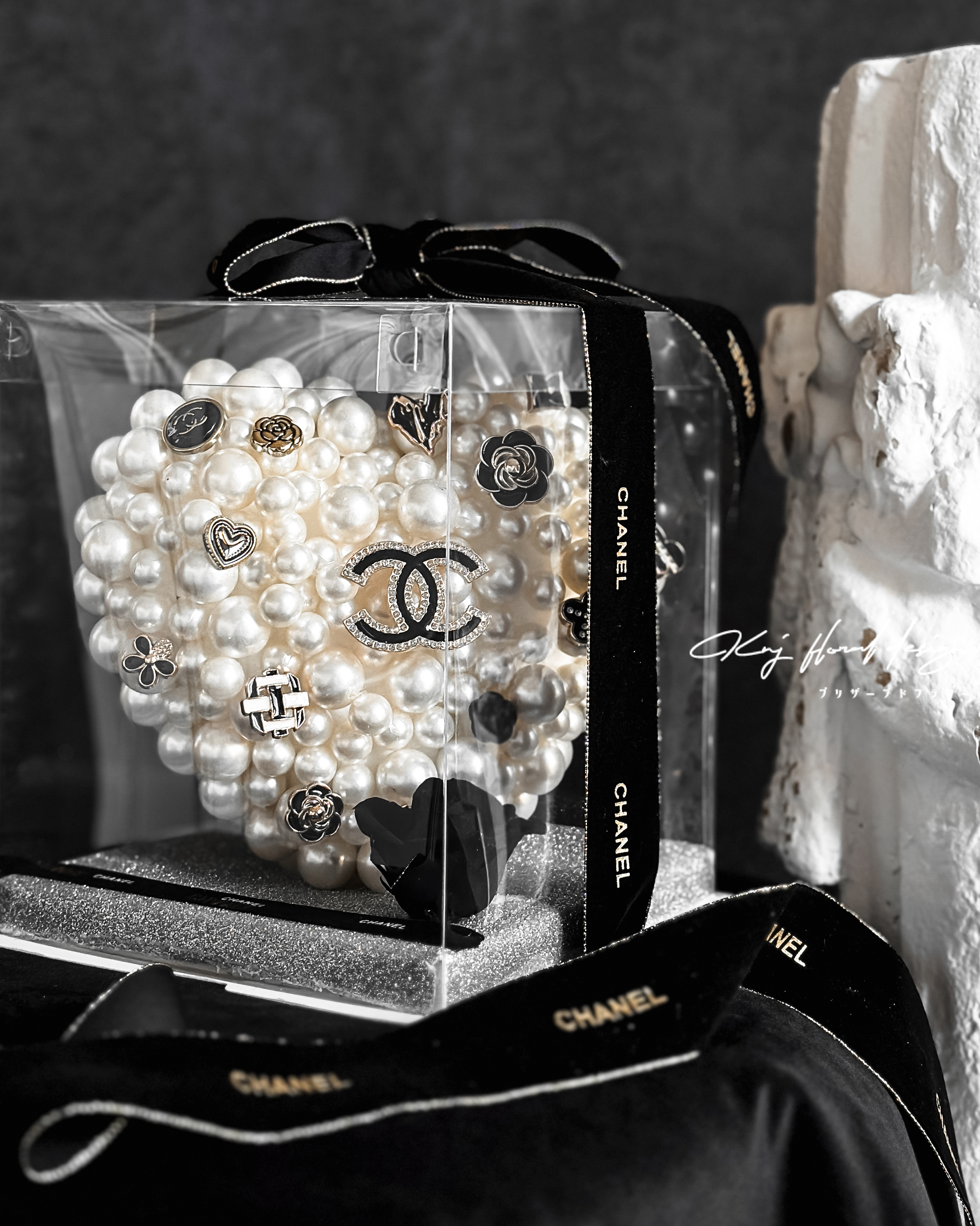 高奢珍珠愛心花禮