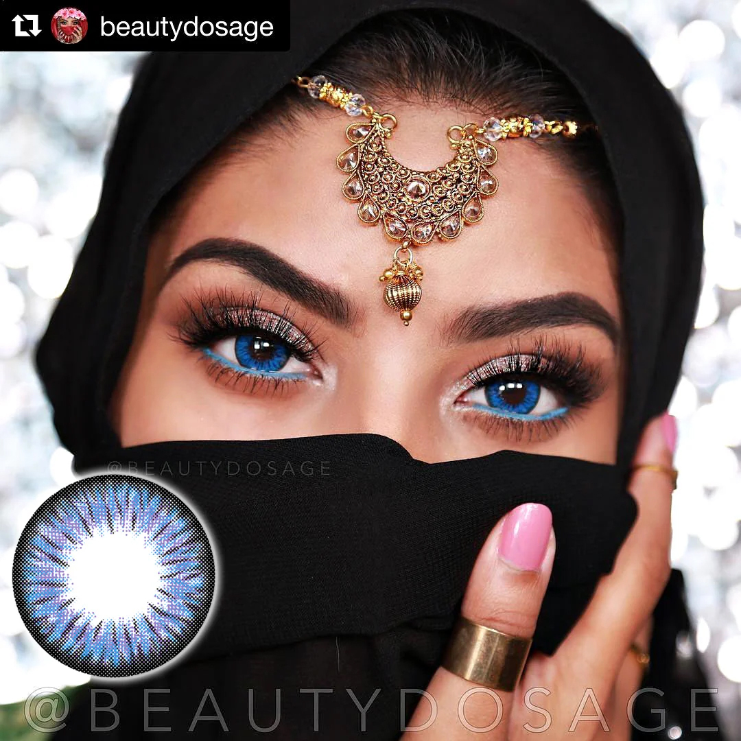 Kazzue Premier 3 Months Disposable Color Contact lens Dia 15mm 0.00 to -8.00DS ( Blue)