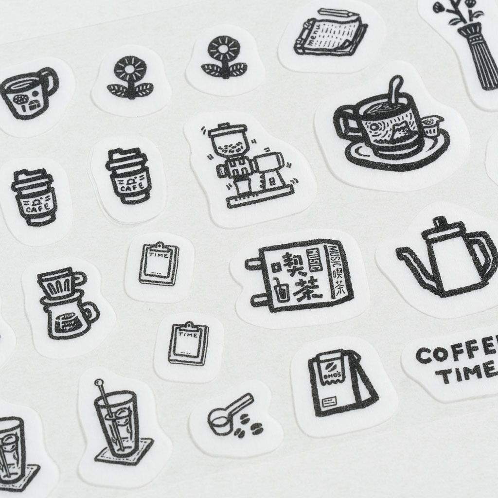 膠版印章的和紙貼紙 01 / 一分之一工作室/TAIWAN