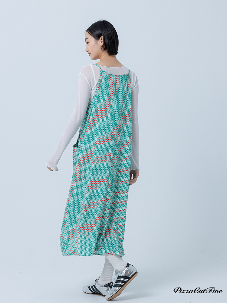 [兩件1580｜涼感洋裝]不規側線條口袋細肩洋裝 PizzaCutFive PCF252487017