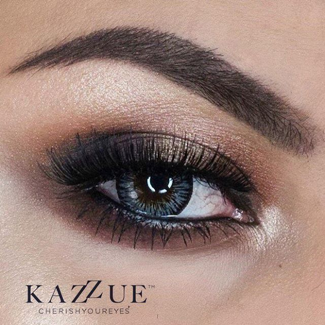 Kazzue Premier 3 Months Disposable Color Contact lens Dia 15mm 0.00 to -8.00DS (grey)