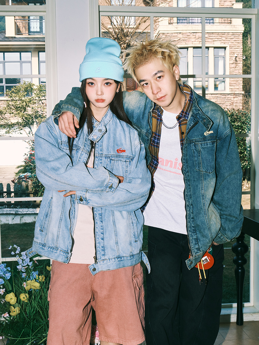 LEMANISM 美式 機車領 牛仔外套