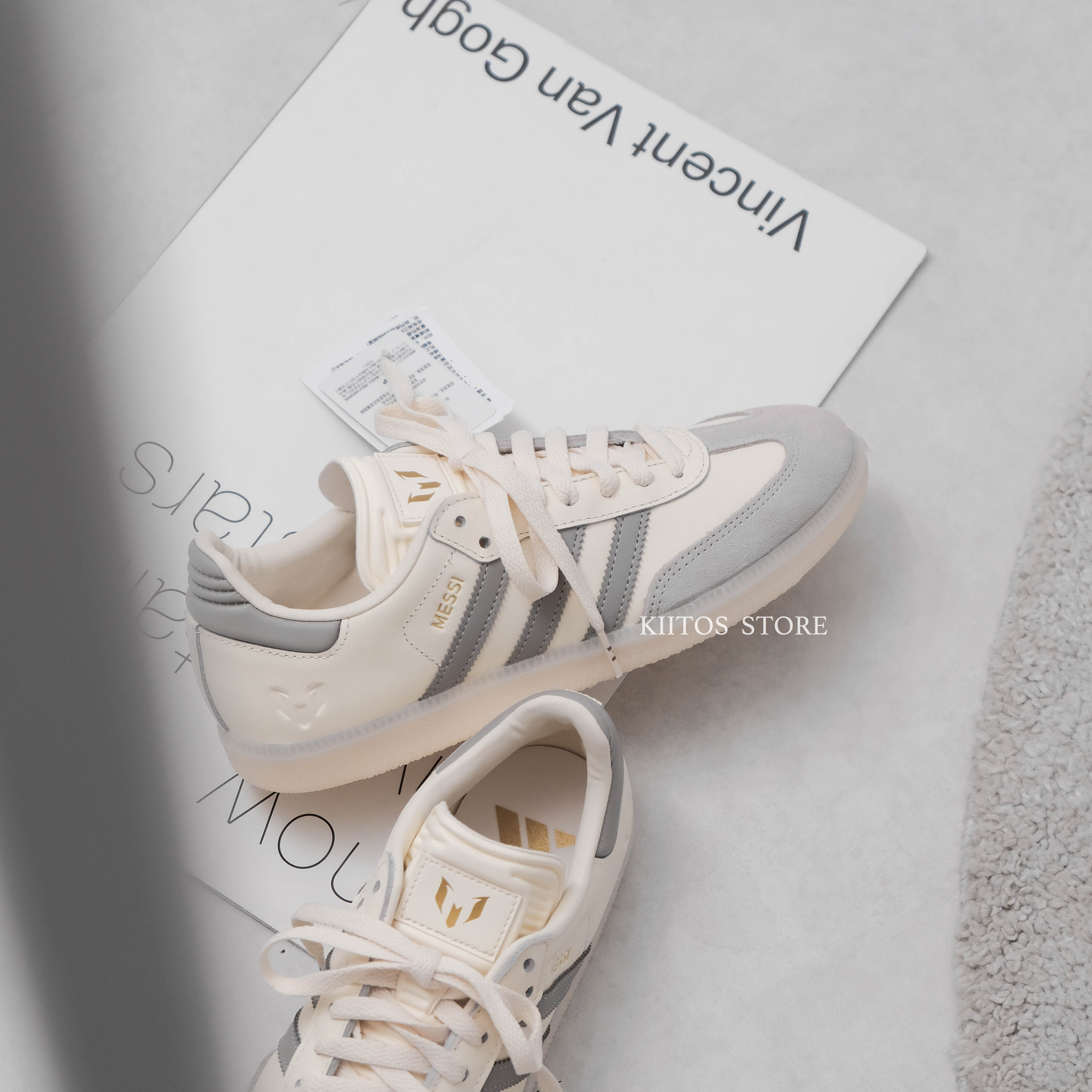 【現貨】 Lionel Messi X Adidas Samba 梅西聯名款 奶灰白底 JQ0266