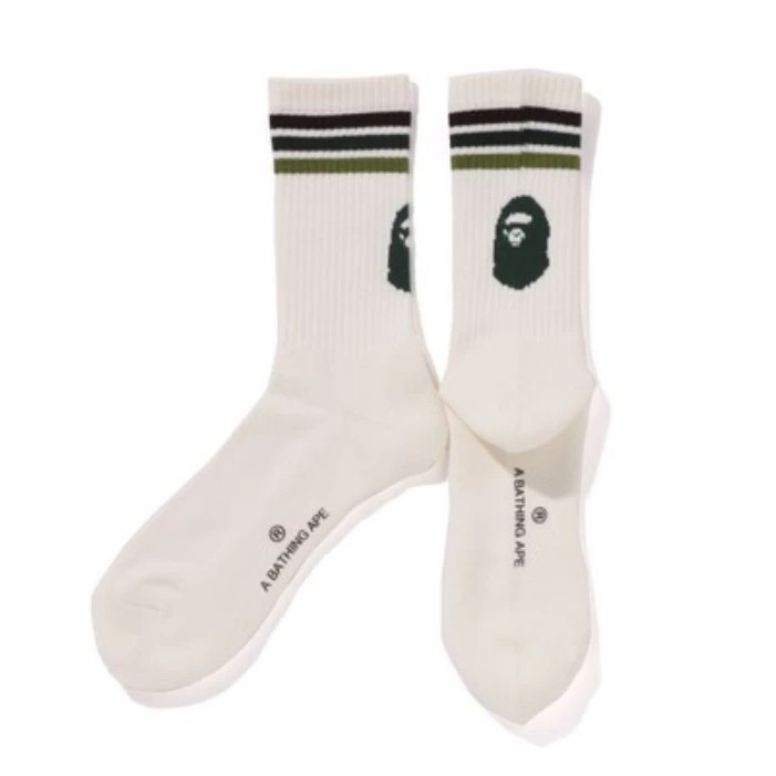 2025SS A BATHING APE BAPE LINE SOCKS 條紋 大頭 長襪 襪子 3色 現貨 1L30184002