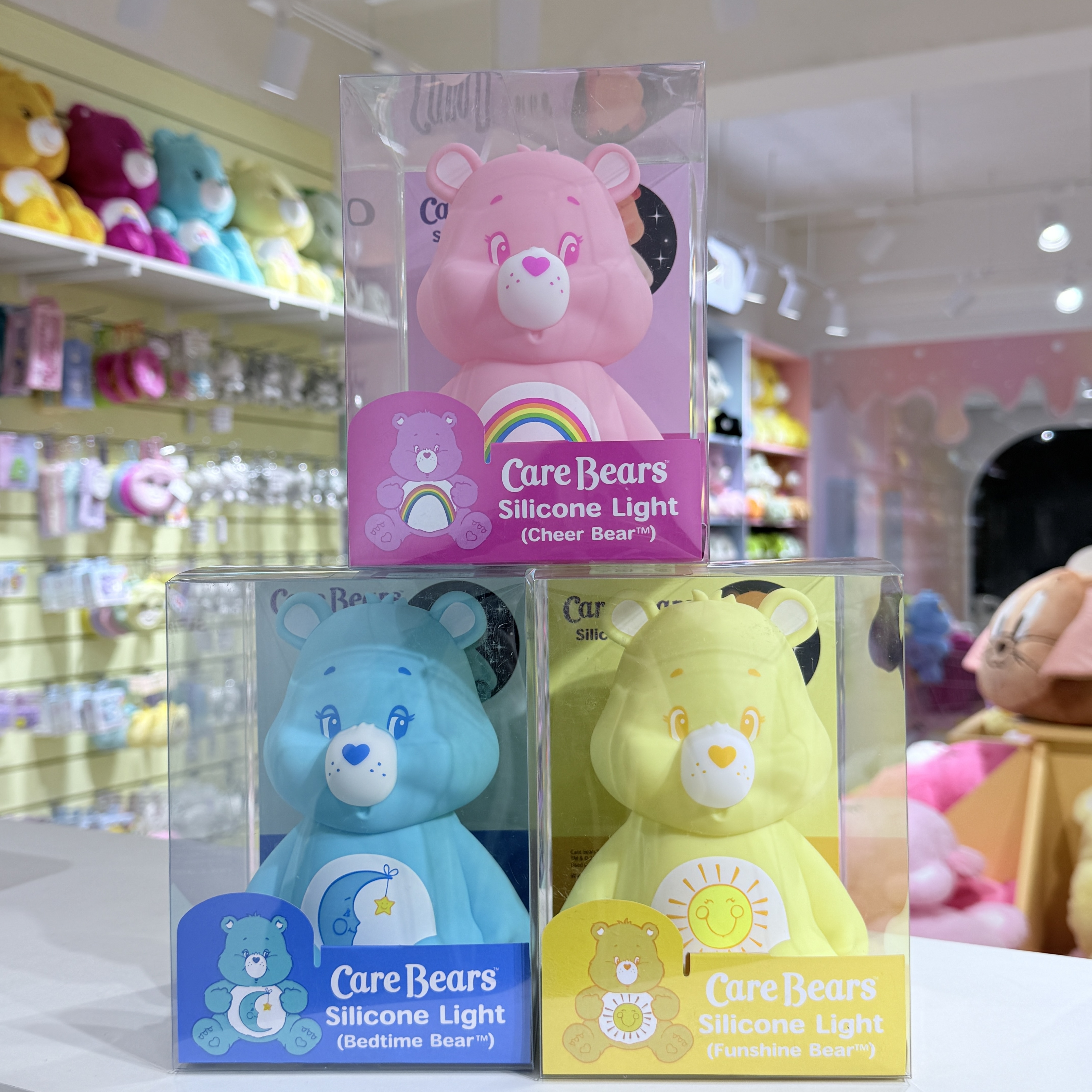 CARE BEARS 彩虹熊 拍拍燈 電池 兩段式 小夜燈 三色