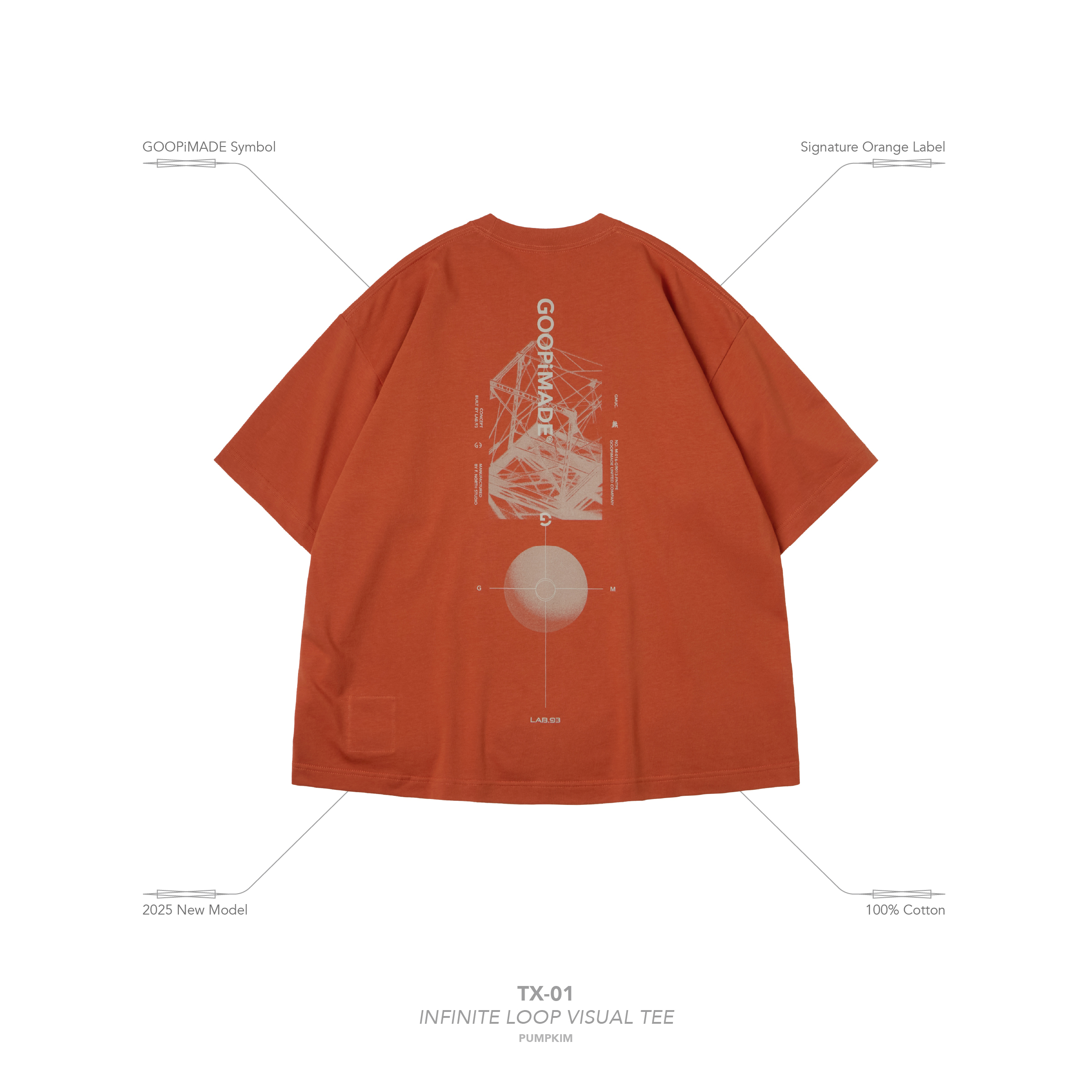 tightbooth goopi T-SHIRT pumpkin サイズL WR-01T” THE NEW-Tech Tee（Technical Fabric) - Pumpkin