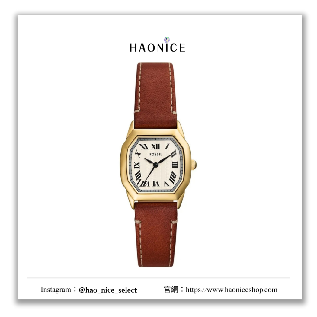 【HAO NICE】100%正品 FOSSIL 美國精品🇺🇸 HARLOW 復古真皮八角形金屬女錶 手錶