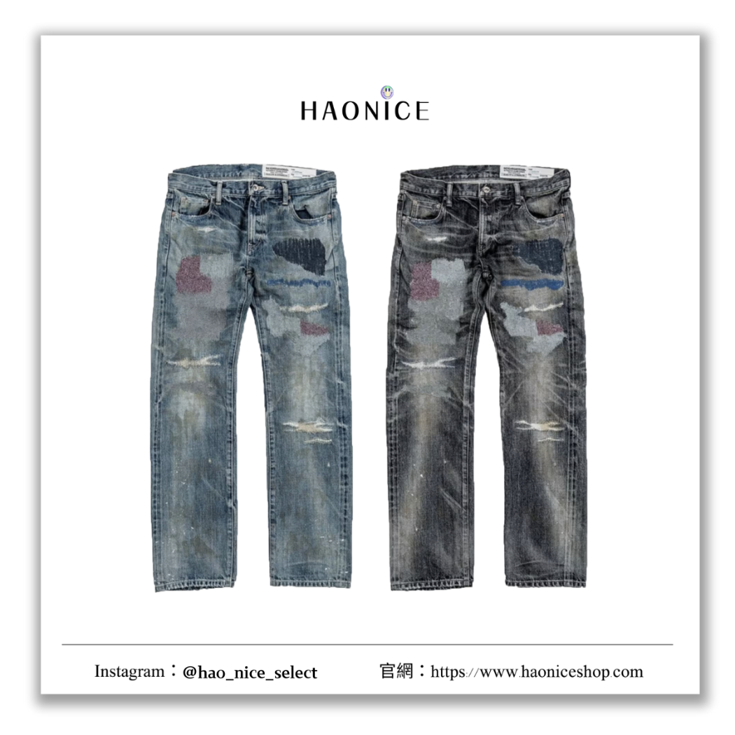 【HAO NICE】100%正品 NEIGHBORHOOD 日本潮牌GRITTY SAVAGE 美式重工水洗丹寧長褲 牛仔褲