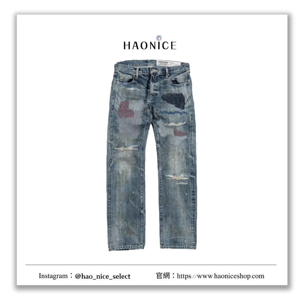 【HAO NICE】100%正品 NEIGHBORHOOD 日本潮牌GRITTY SAVAGE 美式重工水洗丹寧長褲 牛仔褲
