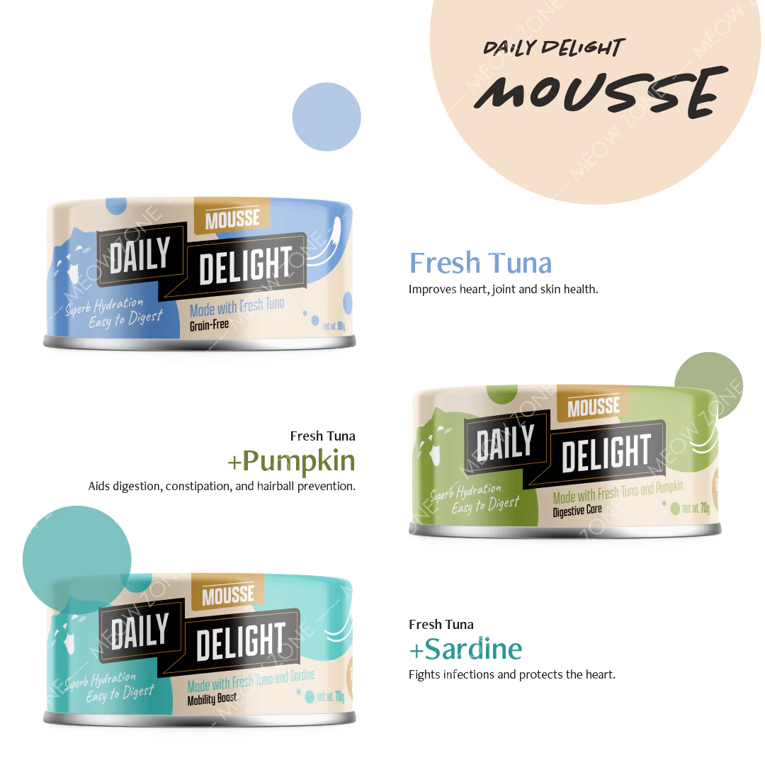 Daily Delight Mousee 營養慕絲主食罐 80g l 貓星人基地 MeowZone