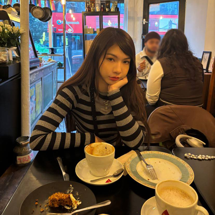 條紋V領連帽上衣