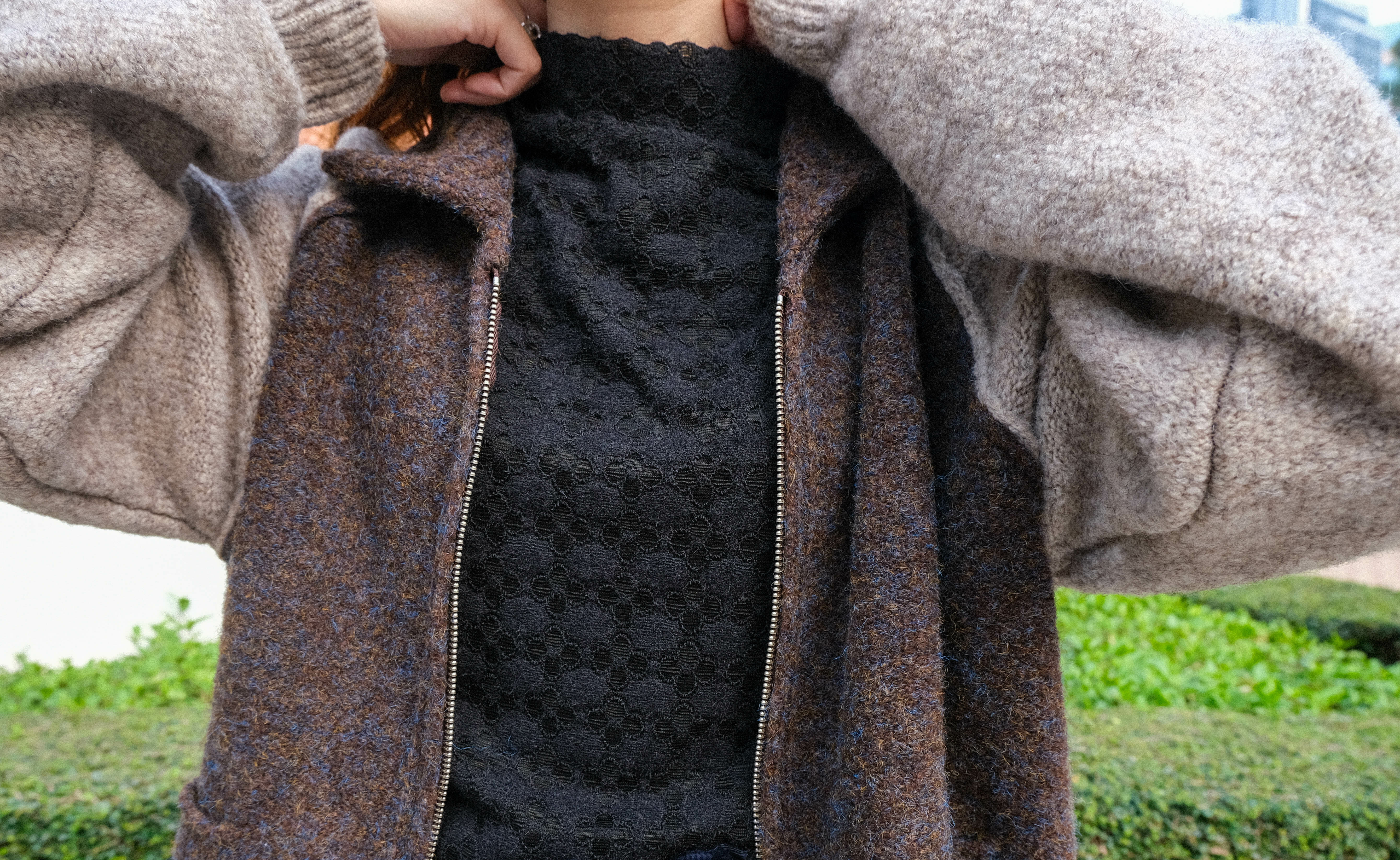 花花小高領短袖TOP