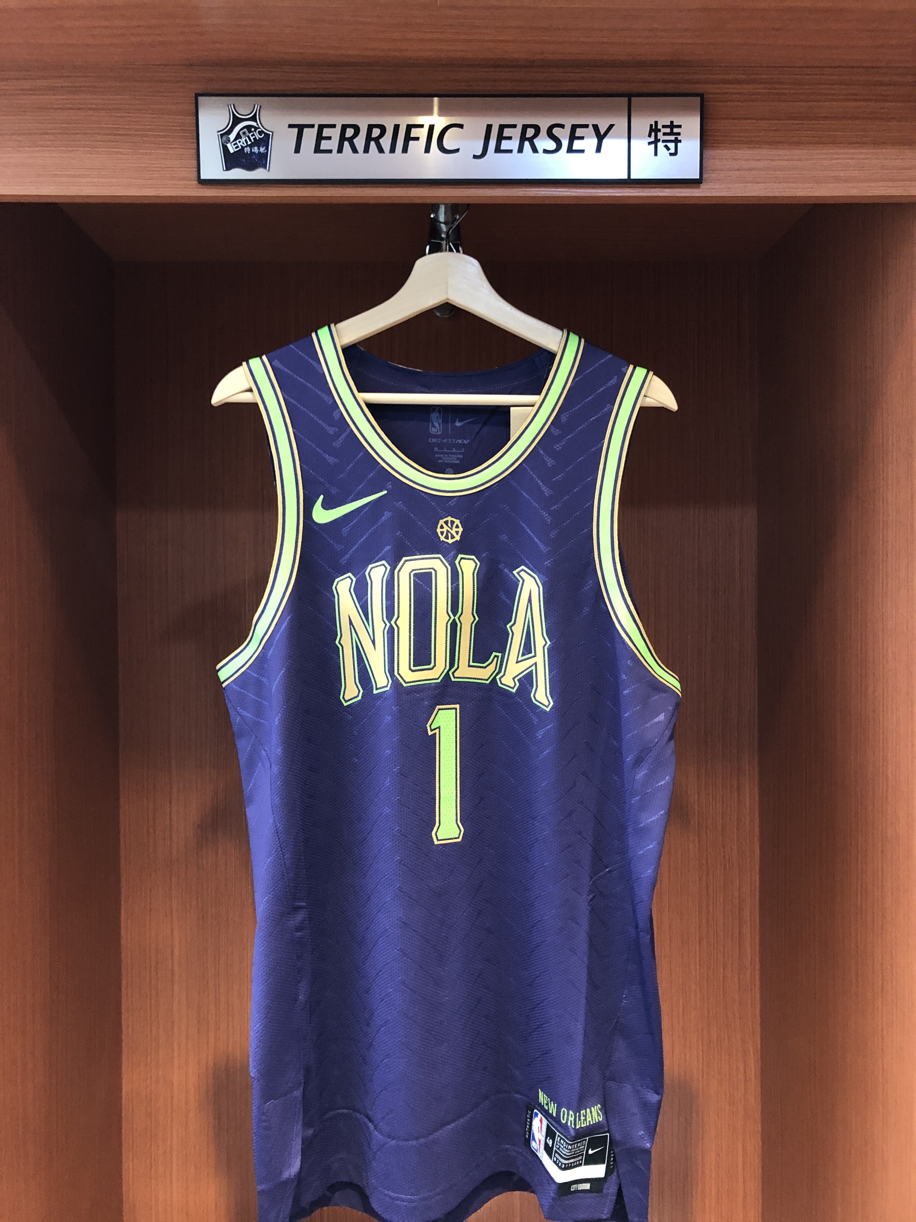 NBA球衣 Zion Williamson 紐奧良鵜鶘城市 City Nike Authentic 球員版 電繡 全新