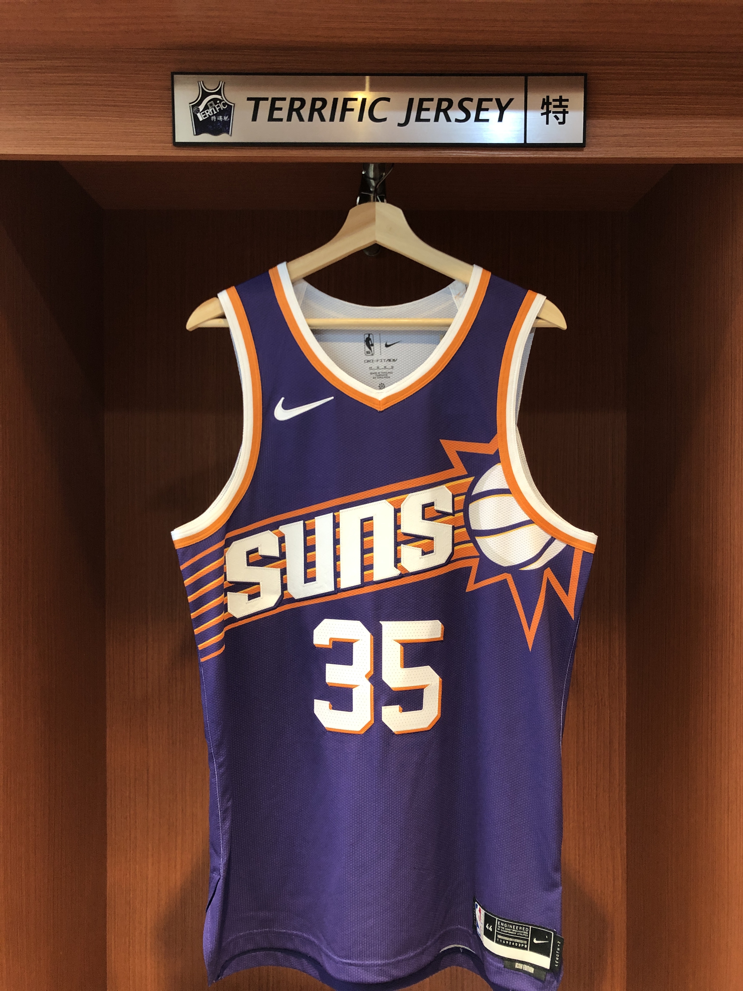 NBA球衣 Kevin Durant 鳳凰城太陽紫 Icon Nike Authentic 球員版 電繡 全新