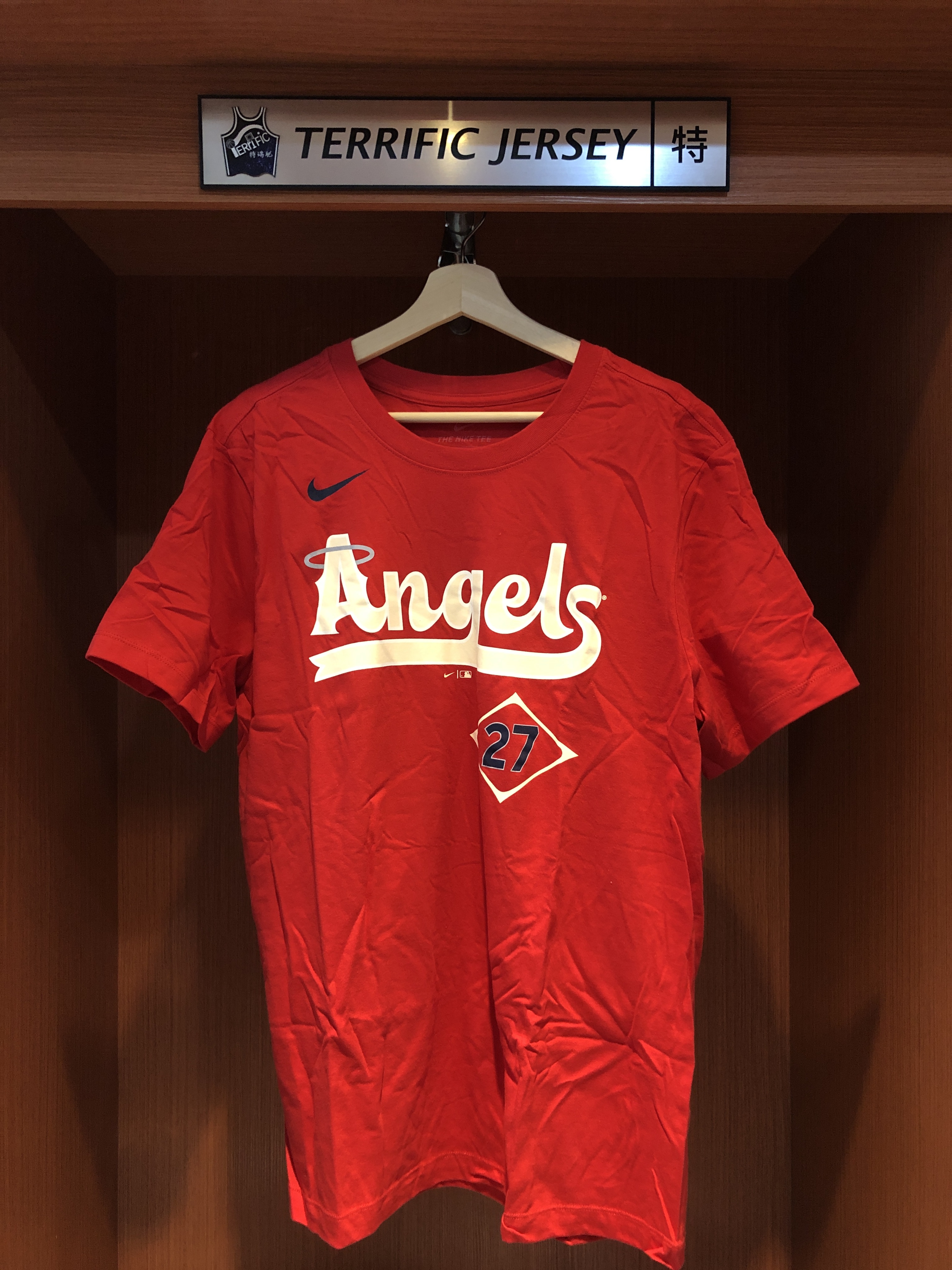 MLB短袖 Mike Trout 洛杉磯天使城市 City Nike Player Name Tee 棉質 短袖 全新