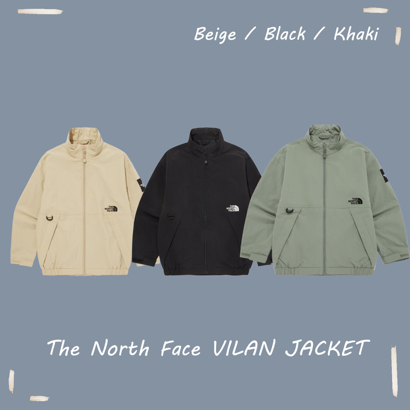 【OWN】The North Face VILAN JACKET 春天 涼爽 透氣 外套 黑標 童款 女生可穿 黑色 卡其 綠色