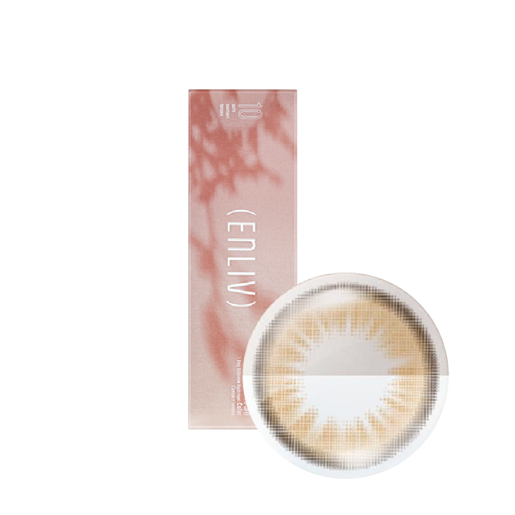 恩莉芙矽水膠彩色日拋(10片)柔環棕