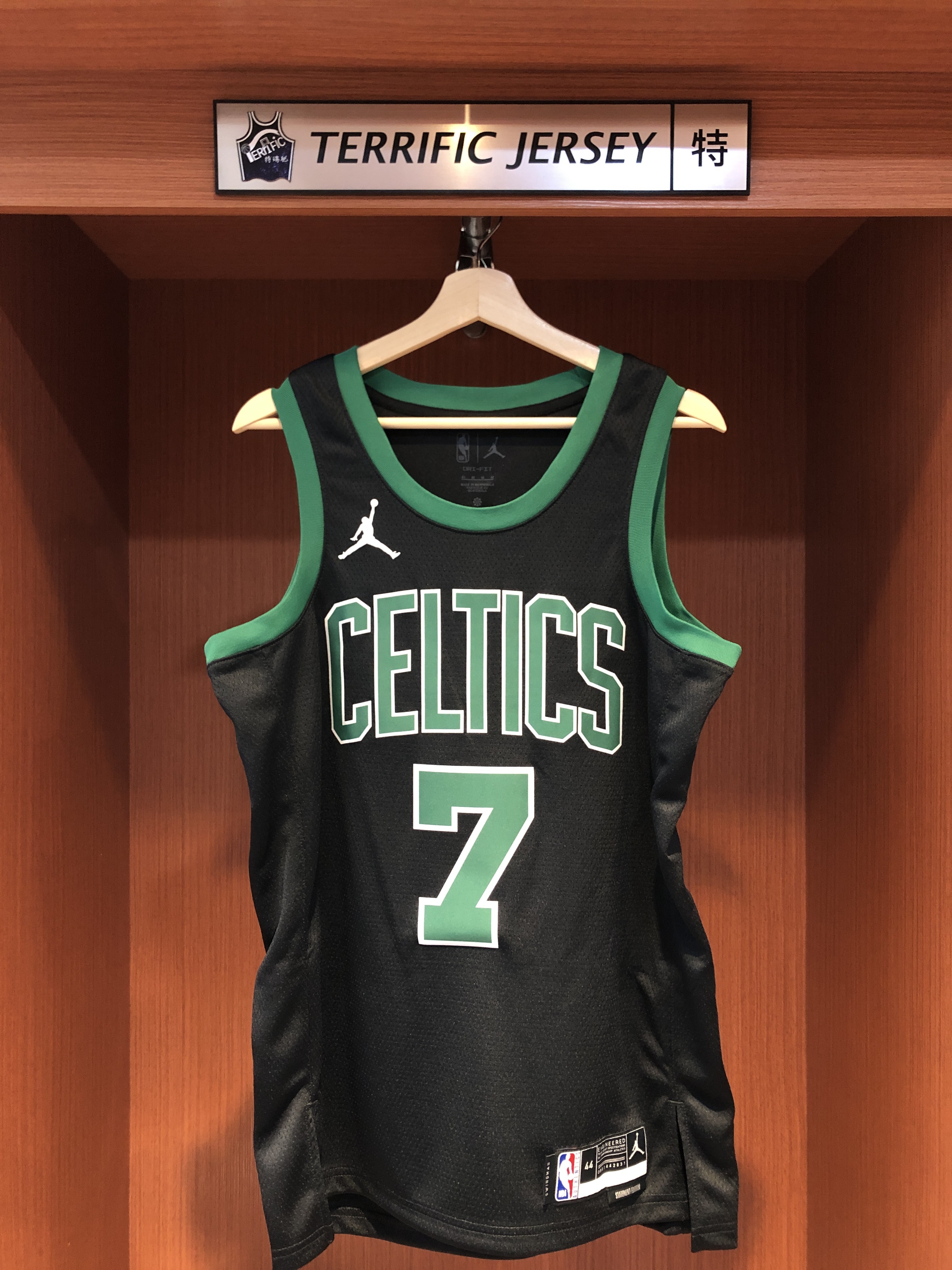 NBA球衣 Jaylen Brown 波士頓賽爾提克黑綠 Statement Jordan Swingman 球迷版 熱轉印 全新