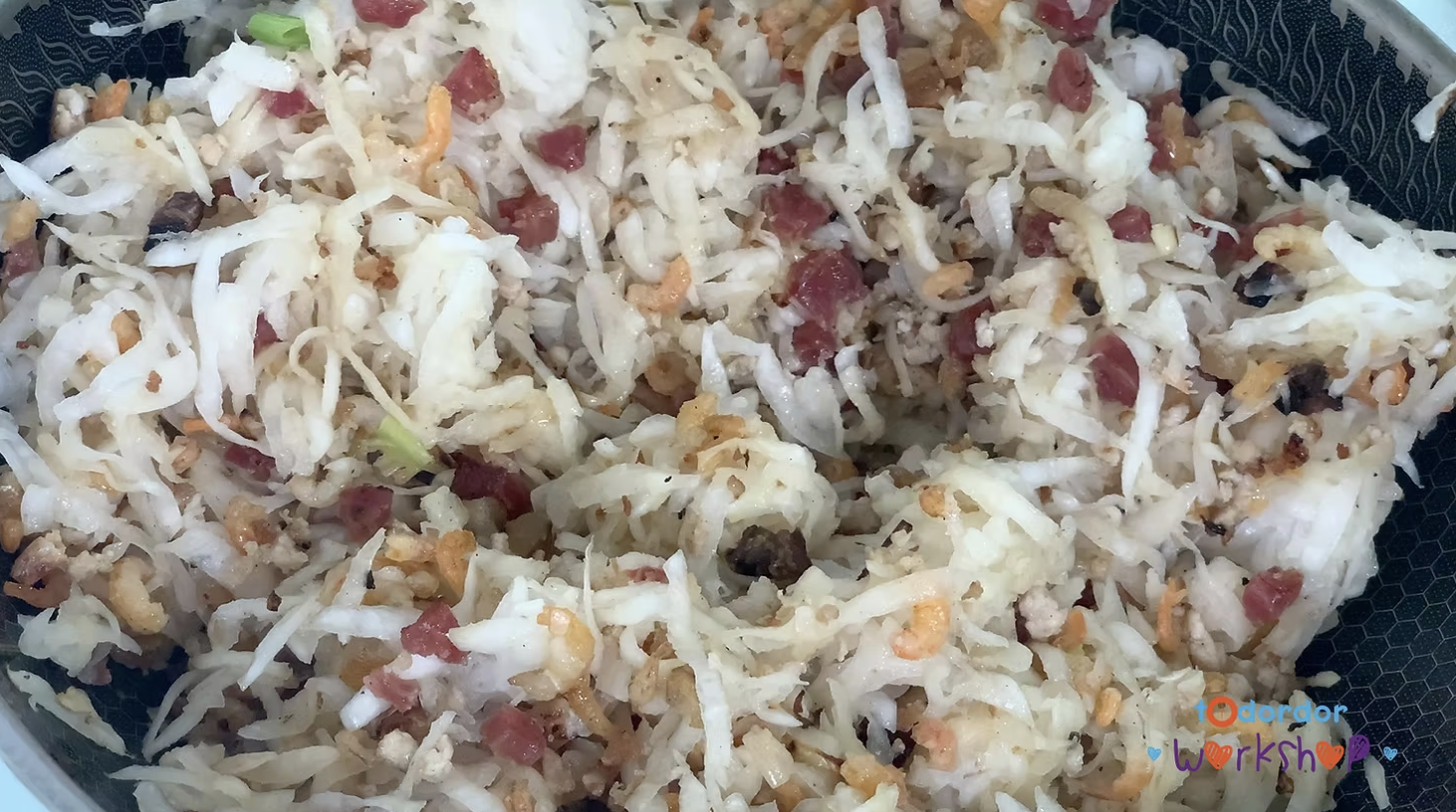 攪拌完後可以再加入蘿蔔絲