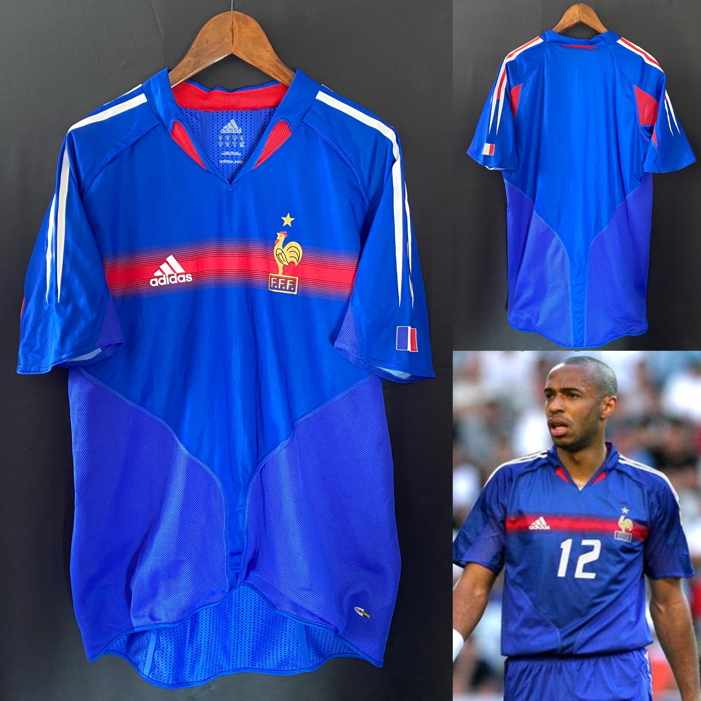 France 2004 Adidas Home Authentic Player Issue Shirt