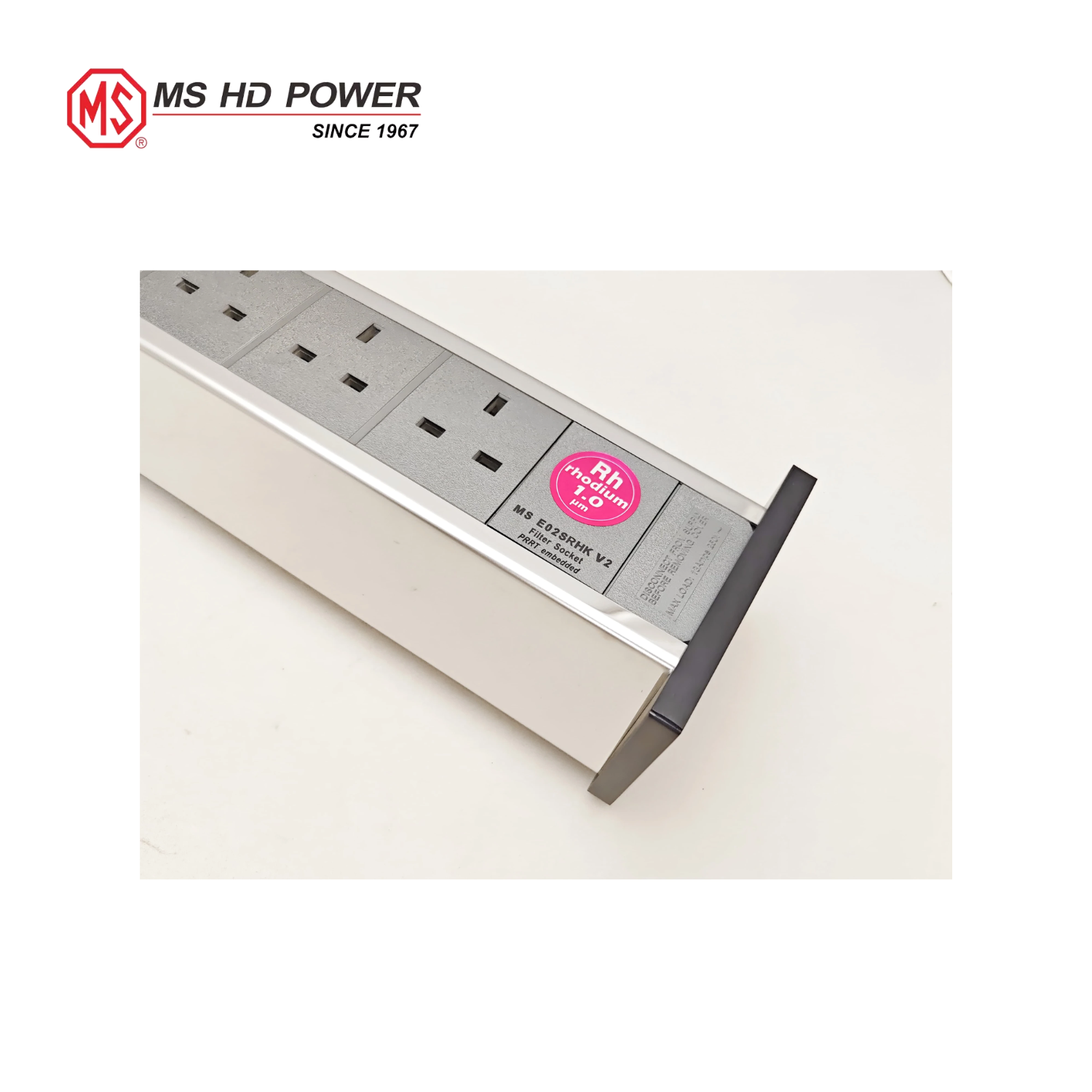 MS HD Power MS-E02SRHK V2 78K Rhodium 6 Way UK Filter Socket