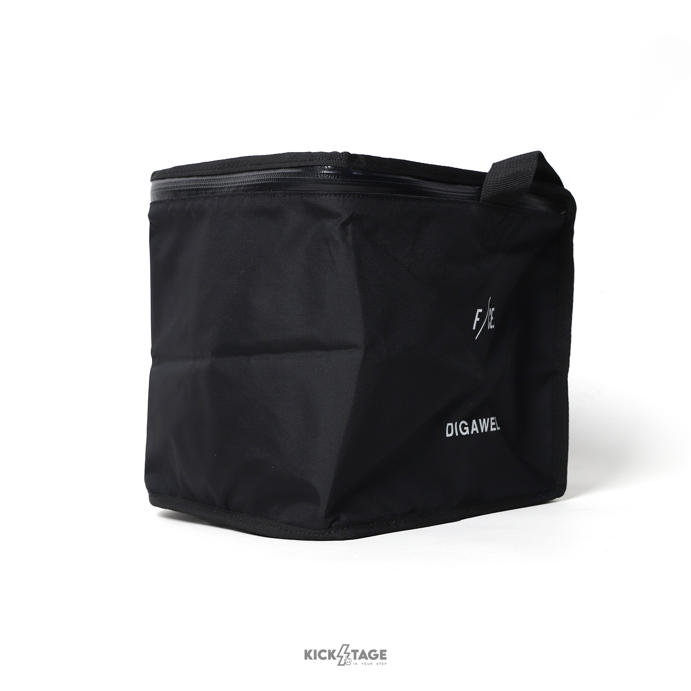 <特價不退換> F/CE × DIGAWEL VINYL COOLER BAG 黑 聯名款 防水拉鍊 可調節背帶 唱片收納袋 保溫袋【10THFDW002】