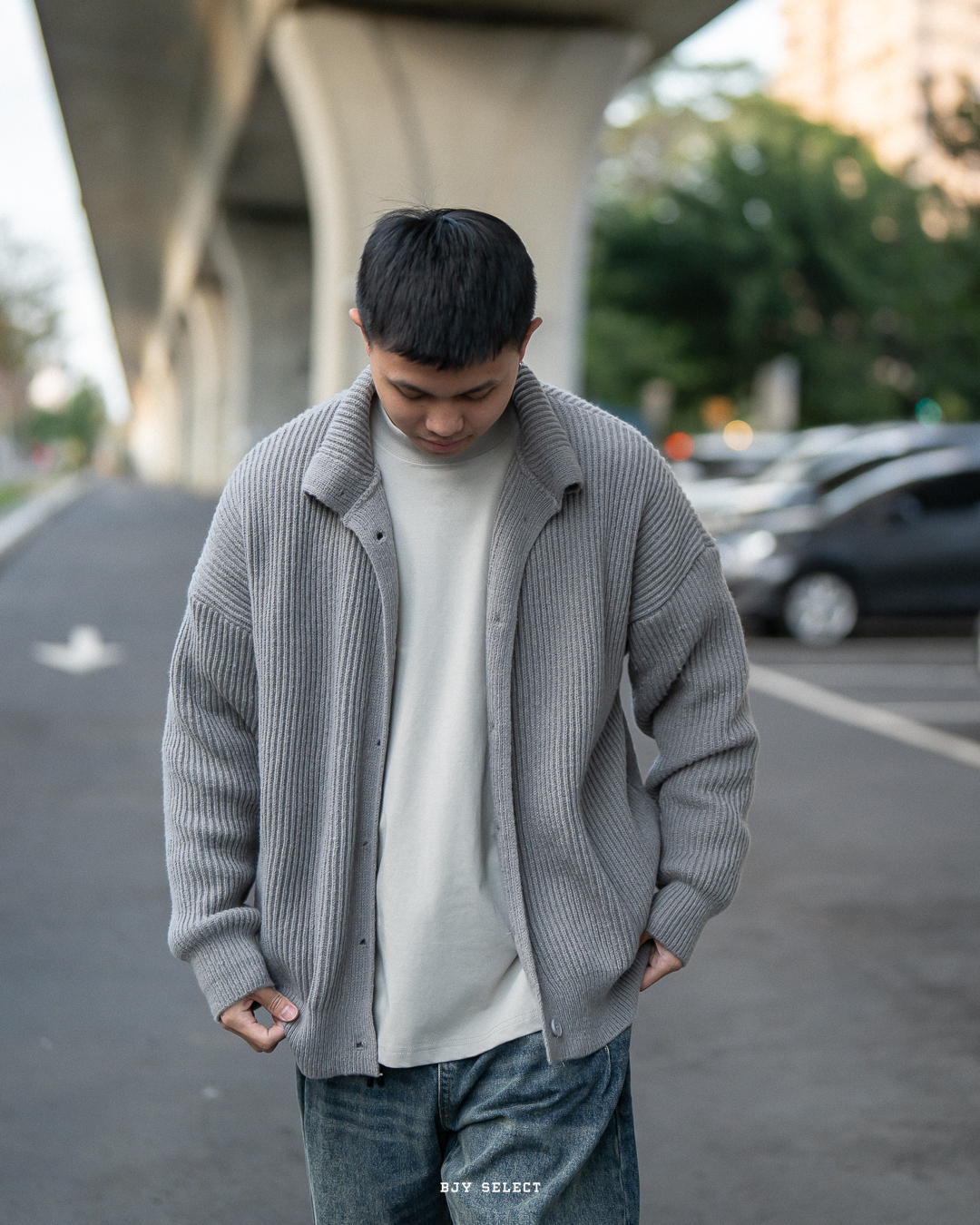 #現貨 Tailor collection 針織 排扣毛衣外套 L4113 灰