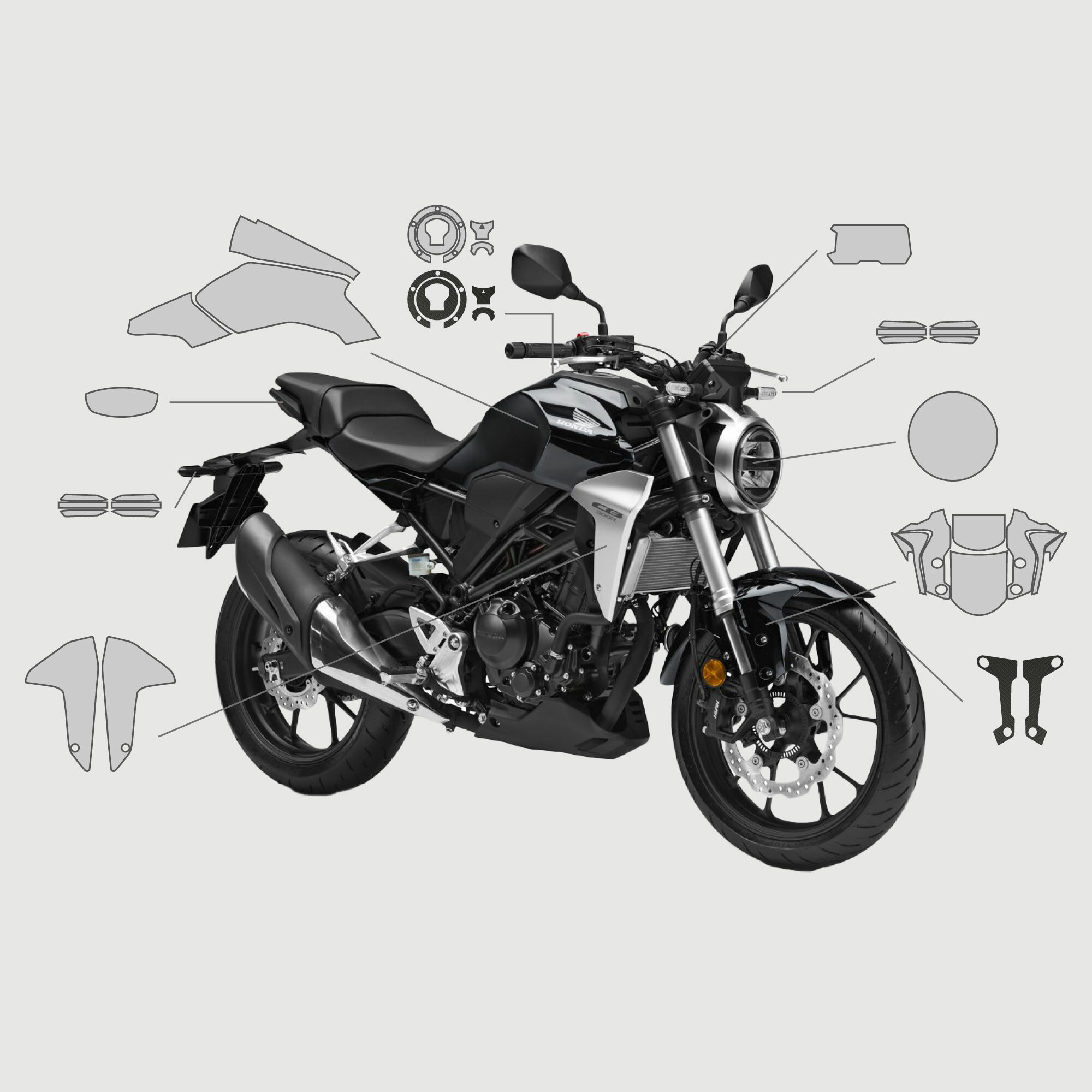 HONDA CB300R｜3M頂級犀牛皮保護膜